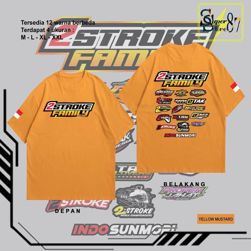 KAOS 2 STROKE FAMILY INDONESIA KAOS PRIA DAN WANITA - KAOS KEKINIAN - KAOS DISTRO - BISA [COD] | SS39 | 8
