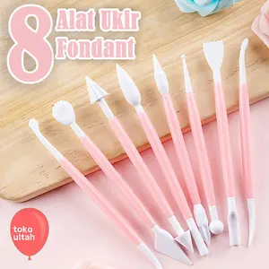 8pcs Alat Ukir Fondant Kue | Carving Modeling Tools untuk Dekorasi Cake Icing, Clay, Gumpaste