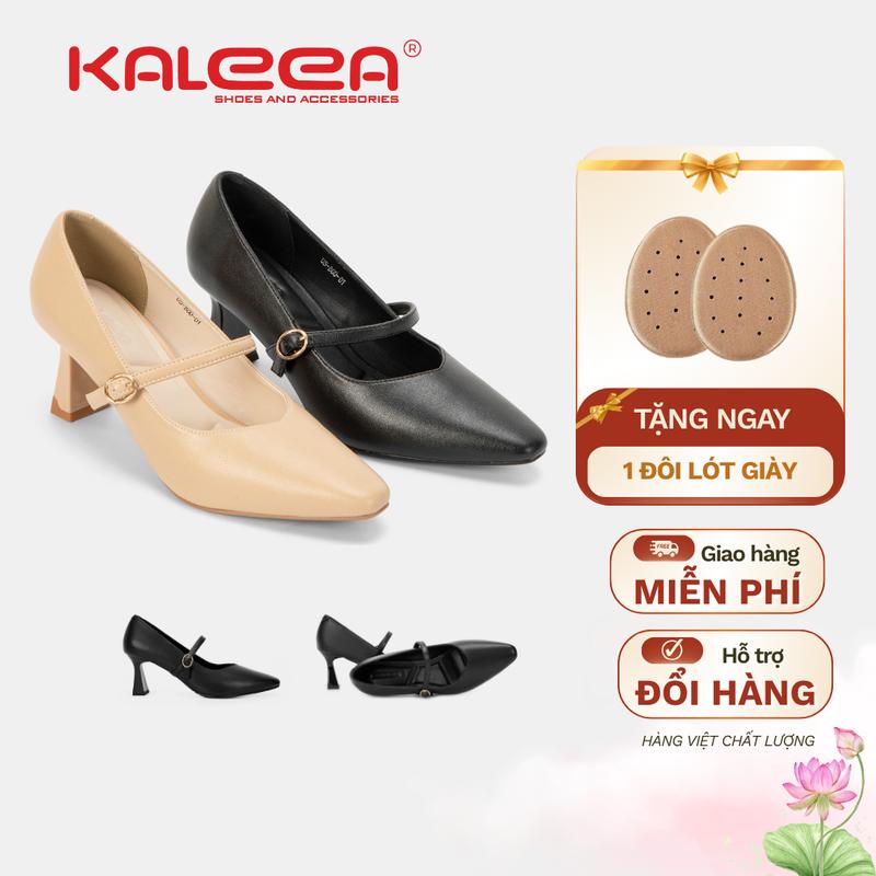  KALEEA BG01 - Giày Cao Gót Nữ Mũi Nhọn Chất Da Mềm Đế Cao 7p 
