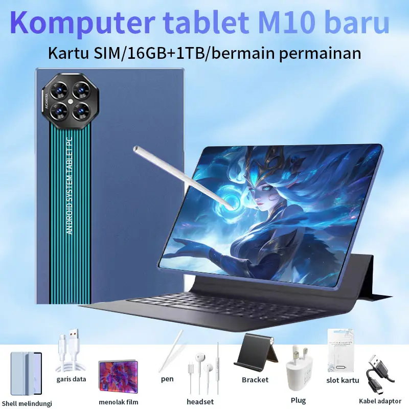 The new tablet computer of 2025 is very cost-effective. The student tablet has a large battery life and dual SIM cards with 5G signal and large memory 2