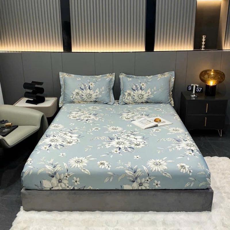 GA GỐI LỤA THÁI 3 món Gồm 1 ga và 2 vỏ gối đầu chất liệu mềm mịn mát đẹp ...