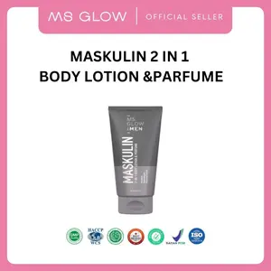 MS GLOW FOR MEN MASKULIN 2 IN 1 BODY LOTIN AND PARFUME MS GLOW FOR MEN
