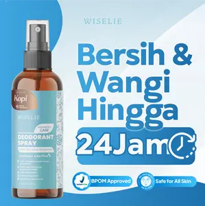 Wiselie - Hemat Deodoran Semprotan Tawas Alami Anti Bau Hingga 24 jam Deodorant Extract bahan Alami Aman untuk Memutihkan Kulit Ketiak deodorant  tawas Black Kopi Lemon