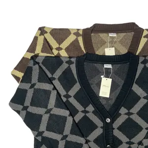 MIKYOUNG - CARDIGAN UNISEX DIAMOND RAJUT