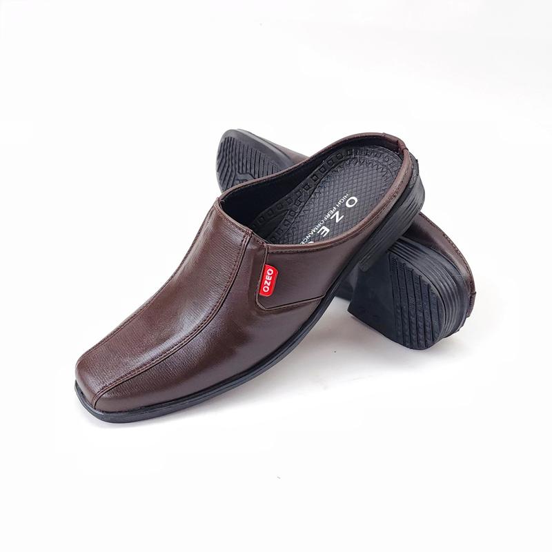 Ozeo - Sepatu Pantofel Pria Dewasa Sandal Pantofel Cowok Sepatu Kulit Formal Kasual Sepatu Kerja L-501 3