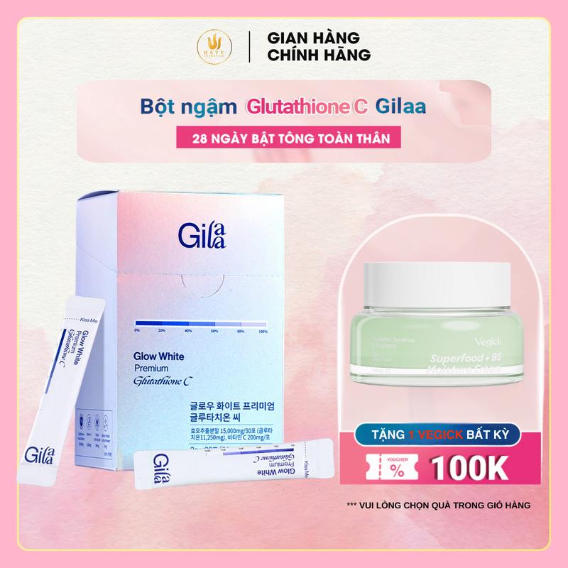 Bột Ngậm Trắng Da Glutathione C GILAA (3g x30 gói) - Sản phẩm làm trắng da toàn thân hiệu quả
