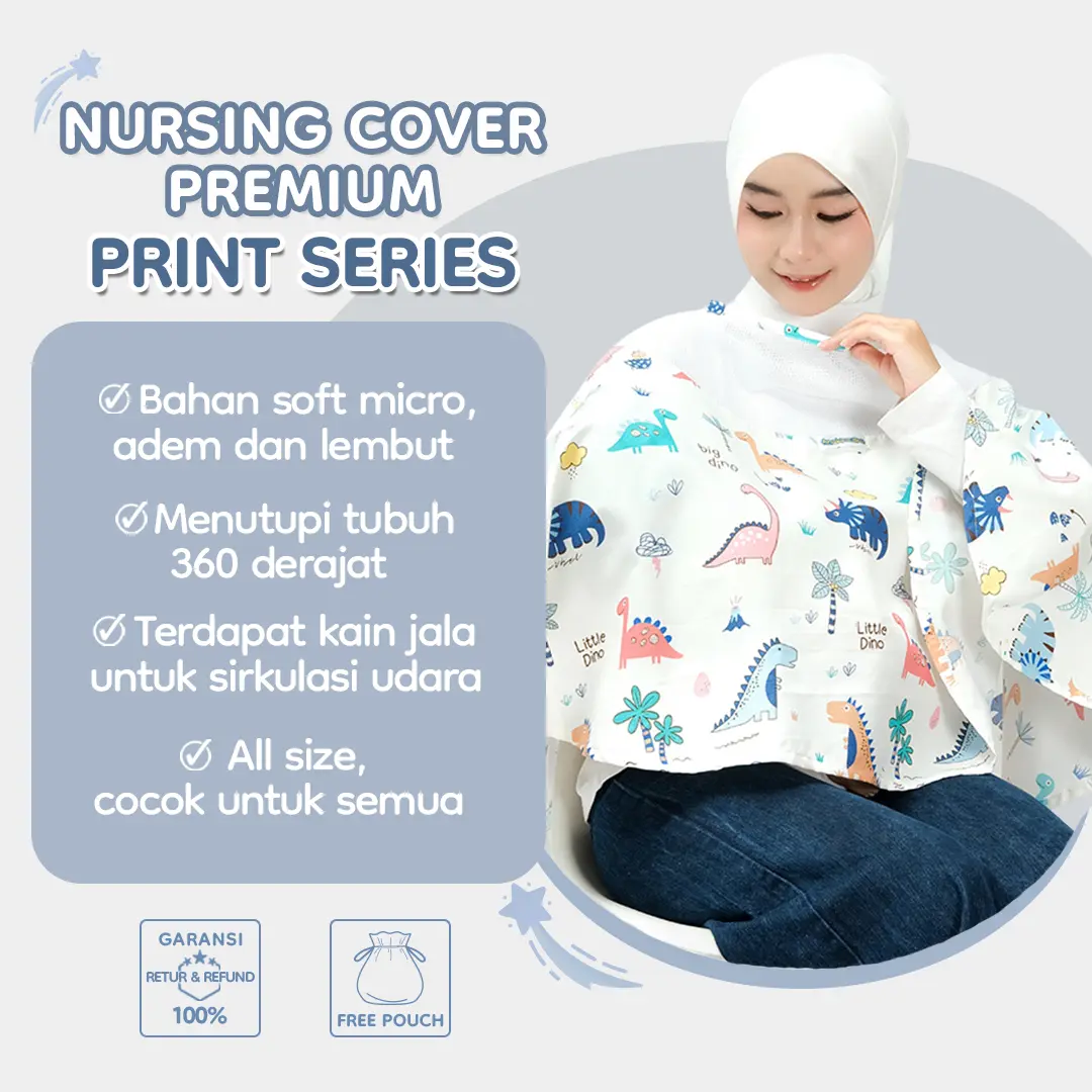 Anakkecilku Apron Menyusui Nursing Cover Premium Print