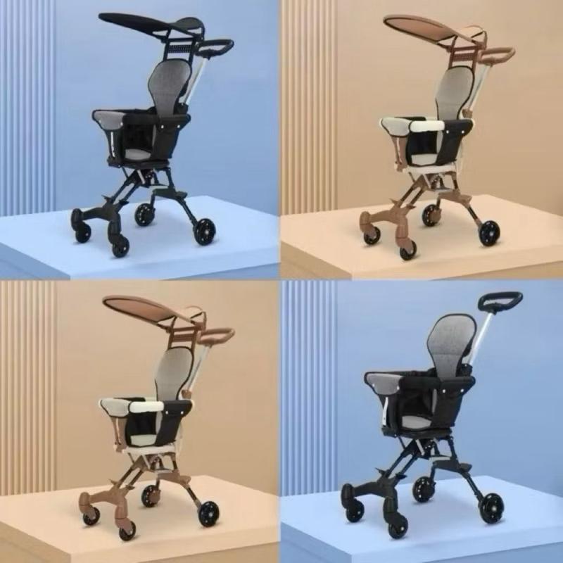 Xe đẩy đi bộ gấp gọn 2 chiều du lịch 520 cho bé yêu, có đệm lót, Voi dayem xe…