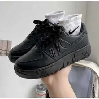 "New Macati"Sepatu Sneakers Wanita Sepatu Sekolah Cewek HItam Polos Korean Style/Sepatu OOTD wanita ala korea Hits Terbaru Sepatu Casual Putih Polos Wanita Shoes