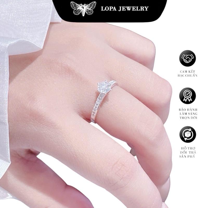 Nhẫn SK25, nhẫn nữ đá chủ nhỏ xinh bạc ta LoPa , cá tính điệu đà, Kỷ niệm, xinh xắn , trang sức , phụ nữ , điểm nhấn,thu hút , thời trang , quà tặng , sinh nhật , bạn thân