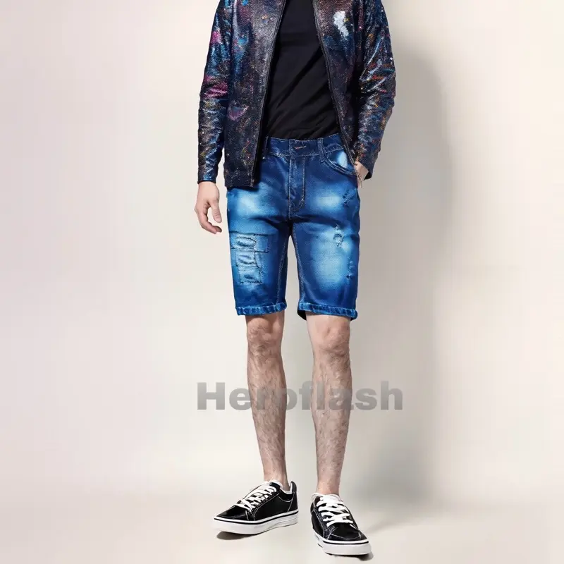 CELANA JEANS PENDEK SOBEK Distro Nyaman Pria Denim 3