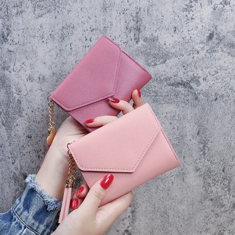 Crazy Bag Small Women's Wallet Short clip business card holder women's bag