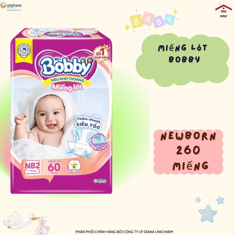  Bobby Miếng Lót Sơ Sinh Newborn 2 Unicharm Nhật Bản 60 Miếng Bảo Vệ Vùng Rốn Bé Sơ Sinh Thấm Nhanh Siêu Tốc Cotton Soft 