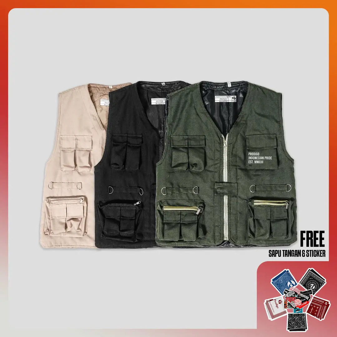Prodigo * Rompi Tactical Propos All Varian I Rompi Tactical Outdoor Multifungsi I Rompi Lapangan I Vest Cargo Casual Pria
