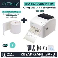 Gambar KERTAS THERMAL LABEL 100X120 mm STICKER LABEL Isi 500 pcs Roll Stiker Tanpa Tinta - MERK OKAY dari Okay Indonesia Kota Administrasi Jakarta Utara 5 Tokopedia
