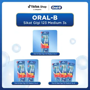 Oral B Sikat Gigi 123 Medium 3s