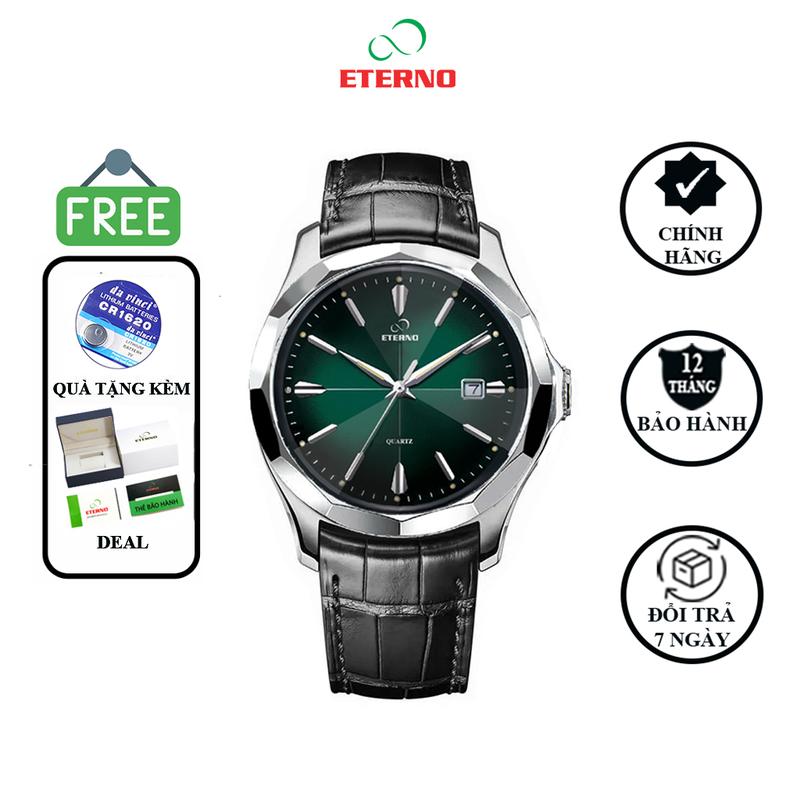 VINHBANHBO Đồng Hồ Nam ETERNO E25-0086 Thiết Kế Sang Trọng dây da