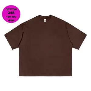 BOXY FIT TEE POLOS BAJU KAOS DISTRO PRIA WANITA OVERSIZE COTTON COMBAD COKLAT TUA