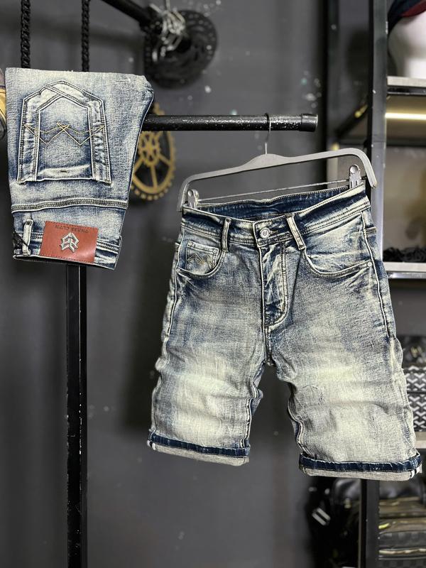[4 Màu] Mẫu Quần Short Jean Nam JD613-JD599- RS5-RS5-1  Màu Xanh Bạc & Màu Xanh Retro & Màu Xanh Was Dơ & Màu Đen Xám Đậm Túi Khuôn Chi Tiết Như Hình QS1986-QS1968-QS2113-QS2114