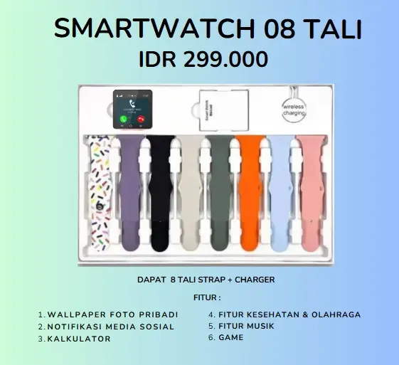 JAM TANGAN SMARTWATCH GEN PRO 9 - JAM TANGA PINTAR FASHION PELACAK KALORI DAN DENYUT JANTUNG 0