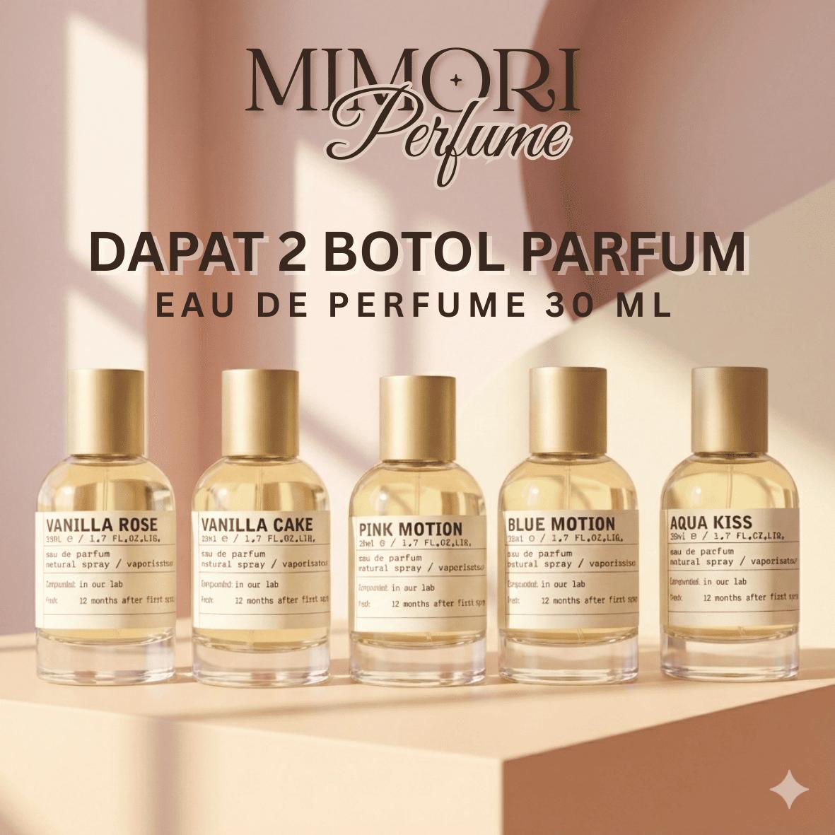 [Dapat 2 Botol] Parfum Mimori Inspira Series 30mL Eau De Parfume Unisex Pria Wanita