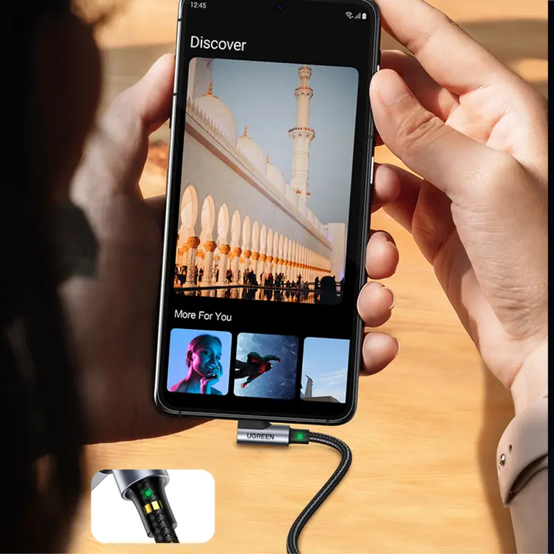 UGREEN Kabel Data Gaming USB Type C Fast Charging Samsung Android Charger Braided Cable 4