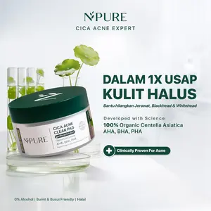 【CICA Pad】NPURE Acne Clear Pad 40pds / Kapas Eksfoliasi Kulit Jerawat / Acne Exfoliating Pad (40 pads) /eksfoliasi/kapas eksfoliasi/eksfoliasi wajah/skincare viral/eksfoliasi viral/mengangkat sel kulit mati/skincare berjerawat/kulit normal