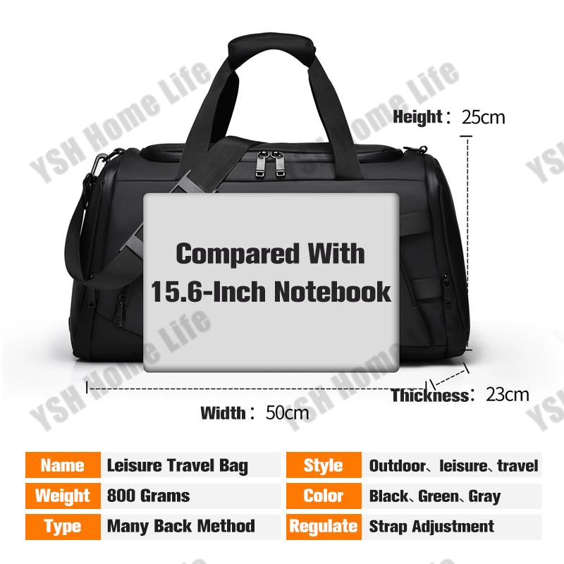Product Introduction of Large Capacity Foldable Duffle Bag Travel Backpack Bag Waterproof Hand Carry Fitness Bag Cabin Size For Men 5
