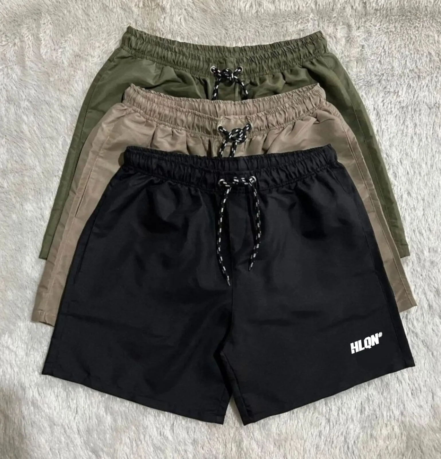 PAKET 3 PCS Celana Pendek Pria Distro Boardshort Tali Karet Pinggang Boxer Santai [BSHORT3] Nyaman Katun Abu Navy Panjang Kain Hitam Pantai Tidur