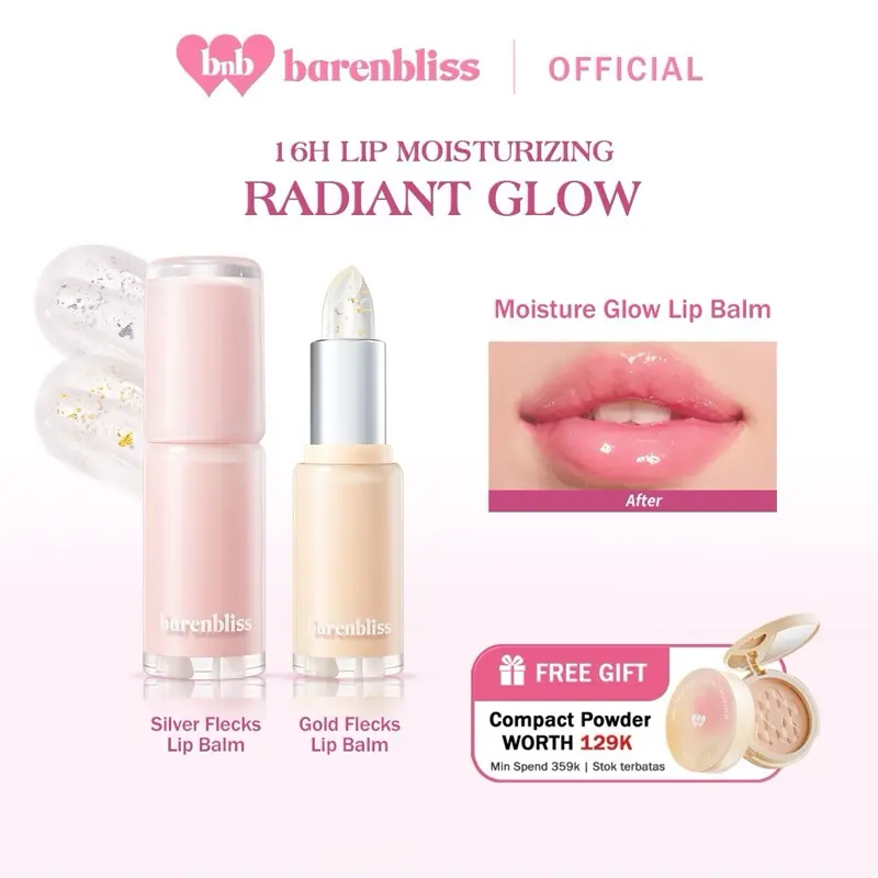 【BEST SELLING】BNB barenbliss Gold Makes Gorgeous & Silver Makes Stunning Lip Balm | Lip Balm Glossy, Pelembab Bibir, Anti Bibir Kering