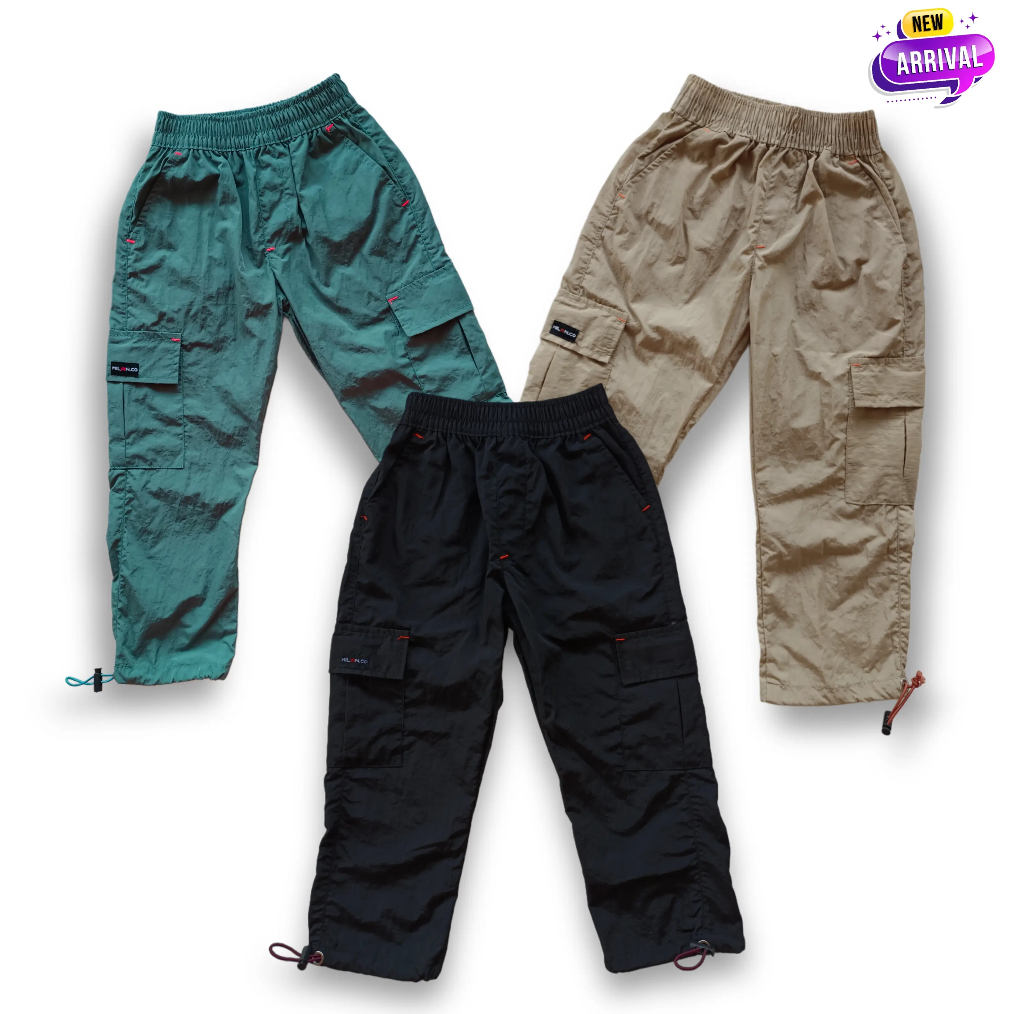 Celana Cargo Parasut Anak - Parachute Cargo Pants - Usia 3,5-14 Tahun - Fashion Anak