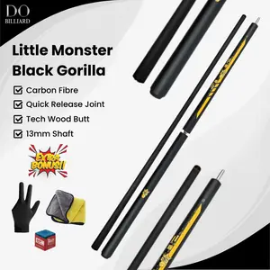 Stick Billiard LITTLE MONSTER BLACK GORILLA Jump Break Carbon Cue / Stick Billiard Little Monster Jump/Break
