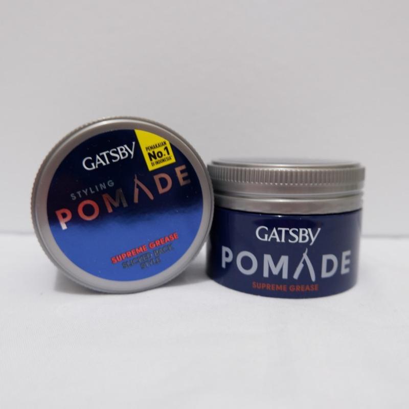 GATSBY Pomade Supreme Grease 30 gr Hairstyling Product Oil-Based untuk ...