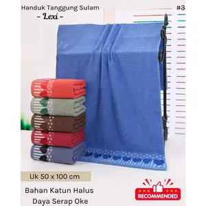 HANDUK MANDI LEXY POLOS TANGGUNG BAHAN KATUN UK 50X100CM