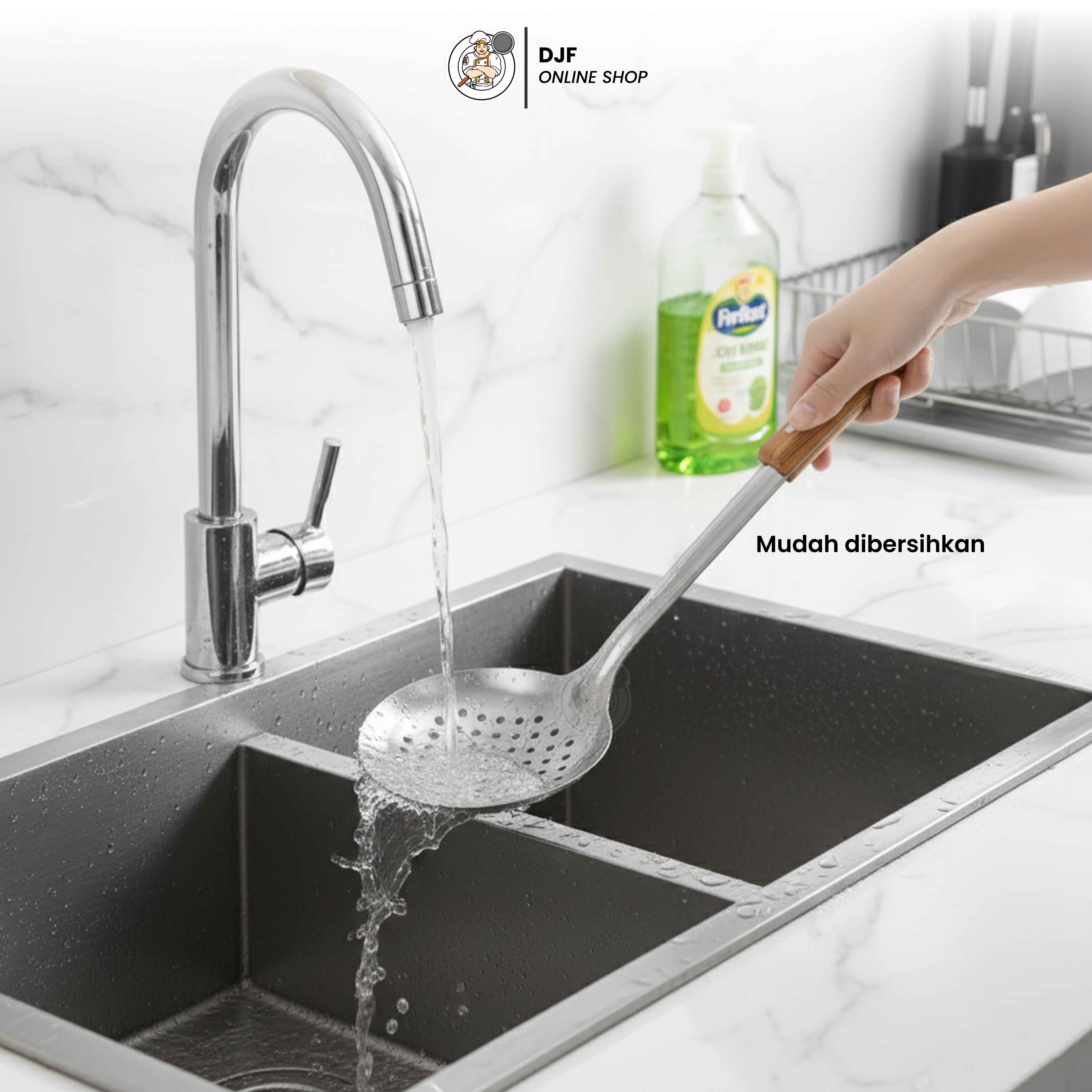 (1set isi 3pcs) Alat Masak Stainless Steel Gagang Panjang Kayu Irus Sodet Skimmer Kuat Tebal Tahan Lama Anti Panas (1set isi 3pcs) Alat Masak Stainless Steel Gagang Panjang Kayu Irus Sodet Skimmer Kuat Tebal Tahan Lama Anti Panas