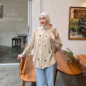 Eluna Kemeja Puffy Blouse Baju Atasan Wanita