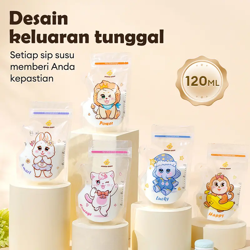 ANGELMOMMY 30 pcs 120ml Kantong Penyimpanan ASI Plastik Dua Lapis Sekali Pakai CND-120