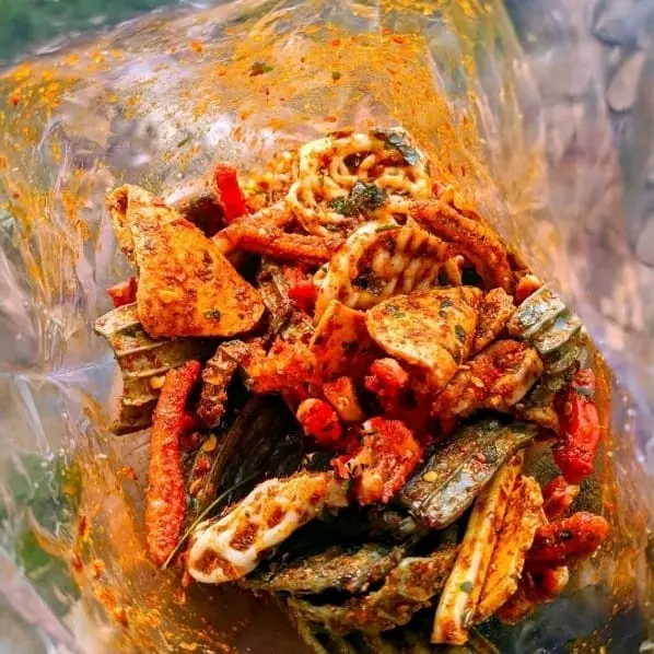 SEBLAK CAMPUR/MIX ANEKA KERUPUK SEBLAK JENGKOL/BETON/PEDO/BASRENG neto 500gram Pedas Snack 4