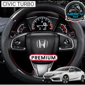 Cover Sarung Stir Setir Kulit Karbon Carbon Mobil HONDA CIVIC TURBO 2016-2020