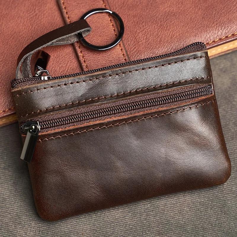 Product Introduction of Dompet Koin Mini Kulit Asli Tas Kartu Kulit Sapi Lapisan Ritsleting 32