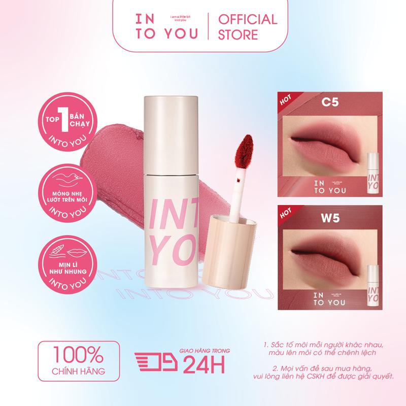 Son Bùn INTO YOU Son Bùn Bền Màu Mềm Mịn, Che Thâm Môi, Nhẹ Tênh Như Không, Son Phù Hợp Với Nhiều Tone Da 1.8g Mud Lipstick
