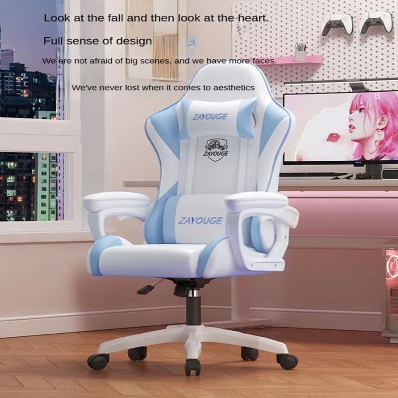 Gaming Chair, Computer Chair with Footrest and Lumbar Support, Height Adjustable Gaming Chair 2
