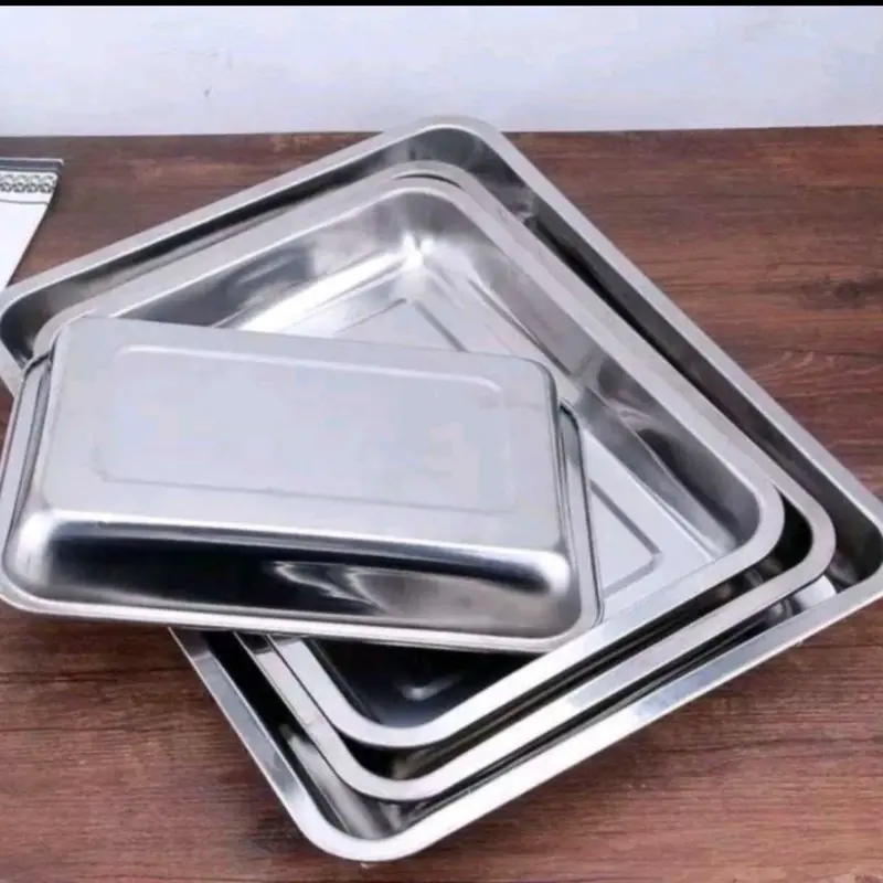 nampan stainless stell 555 ukuran 40cmx30cm baki tray stainless tatakan  gelas nampat 27cm X 22cm nampan cooling rack