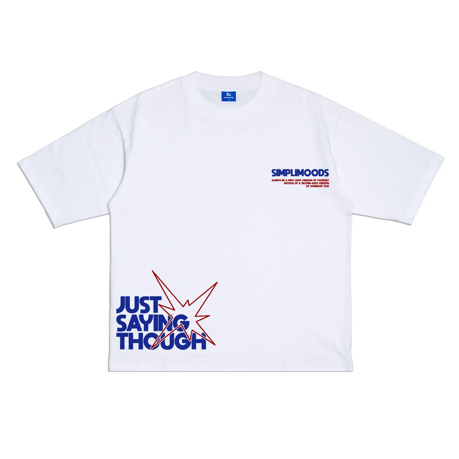 Simplimoods - Baju Kaos Distro Tshirt Skena Boxy Oversized Pria dan Wanita Combed 24S