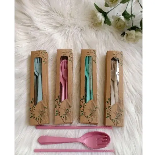 ( isi 25set ) sendok garpu sumpit kemasan bok rustic 0