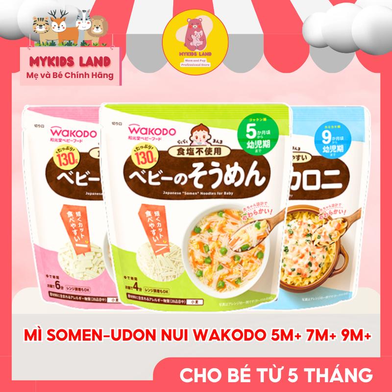  Mì Somen Udon Nui Wakodo Cho Bé Ăn Dặm Từ 5M+ 7M+ 9M+ Nhật Bản 130g 