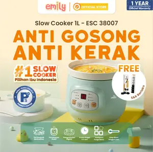 EMILY Slow Cooker 1L Ceramic | Panci Keramik | Baby & Family Food Maker | MPASI Cooker | Panci MPASI