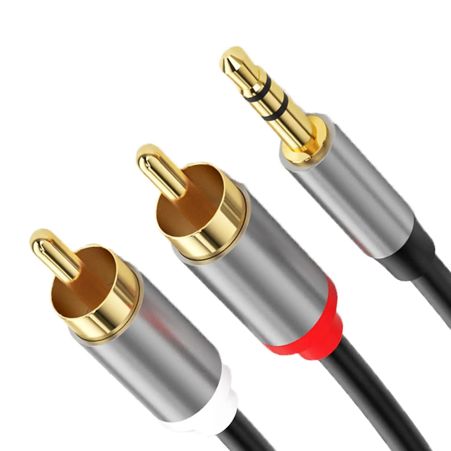 3.5mm to 2 RCA Audio Video Cable, 3.5mm to 2-Male RCA Adapter Stereo AUX Cord AV Cable for MP3, Camcorders, Tablet, Speaker, Home Theater, DVD Player