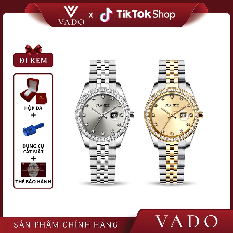   LIVE - DH9850J  Đồng Hồ Nữ Mặt Đính Viền Đá Sang Trọng  Dây Kim Loại Phong Cách sang Chảnh - DH9850 JRANDE 
