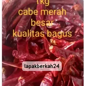 kemasan ( 1.kg ) CABE MERAH BESAR KERING TANPA TANGKAI Alami
